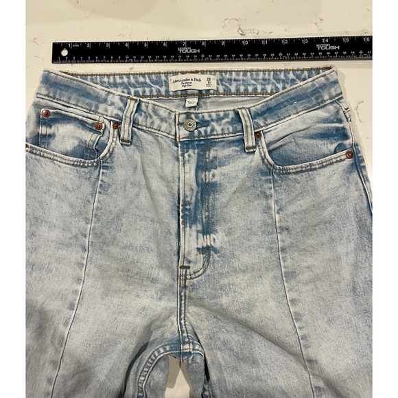 Abercrombie & Fitch The Skinny High Rise Light Denim Jeans Blue 29 8 Curve Love - Picture 6 of 7